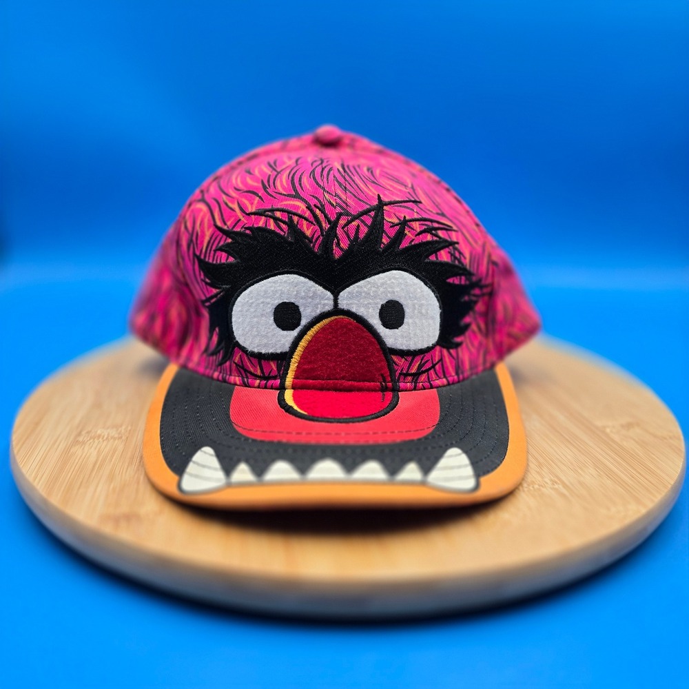 The Muppets Animal Character Baseball Cap‎ Hat Pink Orange Black XL Cotton